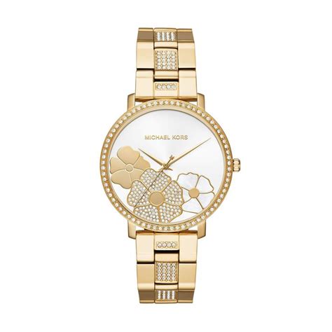 michael kors mk3865 edelstahl|Michael Kors Women's Jaryn Gold Tone Satinless Steel Watch .